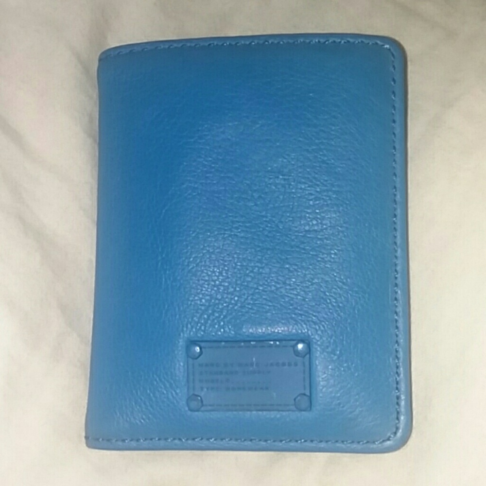 Marc Jacobs blue wallet.